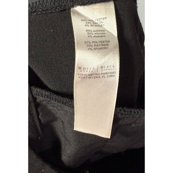 White House Black Market Stright Leg Trouser Dress Pant Sz 6 Black Office Career - Picture 9 of 10
